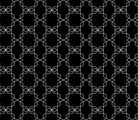 Vector seamless geometric pattern with editable weight of stroke