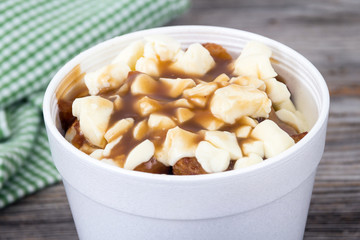 Poutine quebec meal closeup