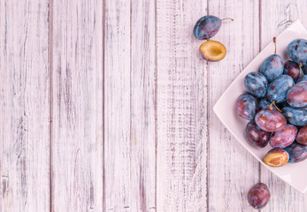 Plums, selective focus
