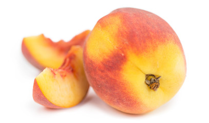 Portion of Peaches isolated on white