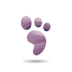 Abstract Symbol of Animal Footprint Icon