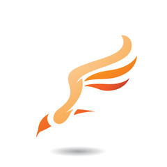 Abstract Symbol of Long Wing Bird Icon