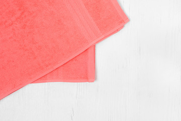 Peach bath towel