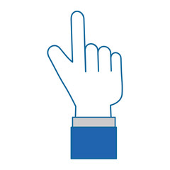 pointer hand index isolated icon