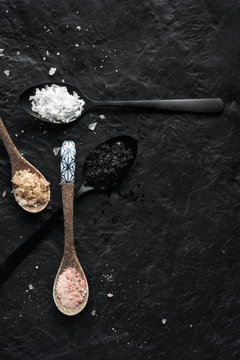 Assortment of gourmet salt