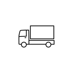 small truck icon on white background