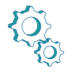 gears machine isolated icon