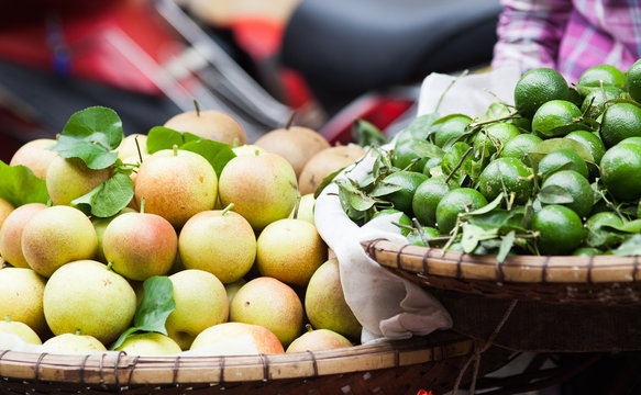 fresh fruit on the market in Vietnam