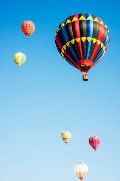 Balloons flying over the sky