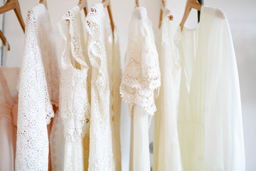 Rack of wedding dress