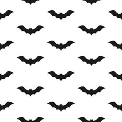 Template of seamless pattern with bats. Concept of Halloween ilustration.