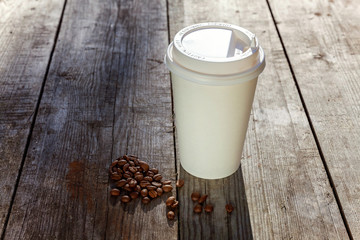 Coffee on a wooden table