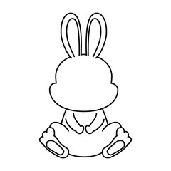 cute rabbit character icon
