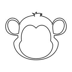 cute monkey character icon