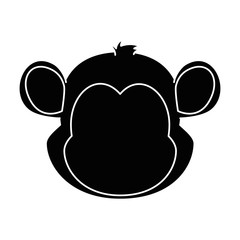 cute monkey character icon