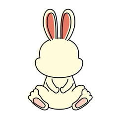 cute rabbit character icon