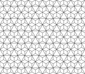 Obraz premium Vector seamless geometric pattern with editable weight of stroke
