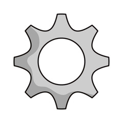 gear wheel icon over white background vector illustration
