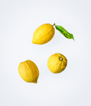 Three organic lemons from Italy