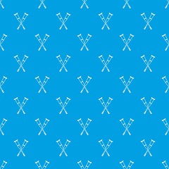 Crutches pattern seamless blue