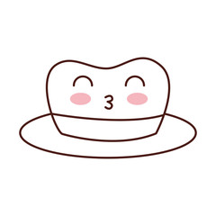 kawaii hat for men accessory old fashion vector illustration