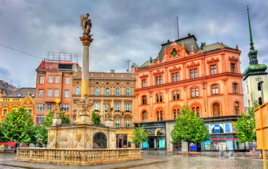 The Plague Column on Freedom Square in Brno, Czech Republic - obrazy, fototapety, plakaty