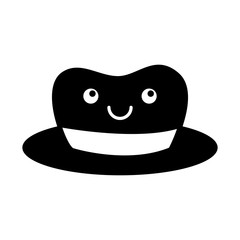 kawaii hat for men accessory old fashion vector illustration