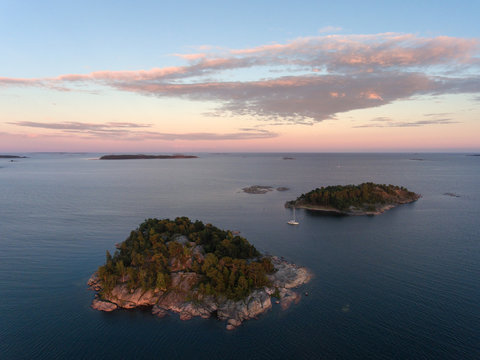 Aerial view of Helsinki Archipelago