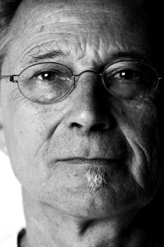 Senior Man Portrait in Black and White