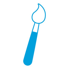paint brush icon over white background vector illustration
