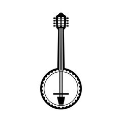 banjo jazz instrument musical festival celebration vector illustration