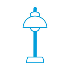 desk lamp icon over white background vector illustration