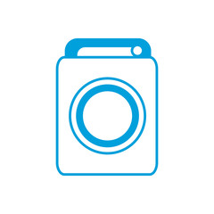 washing machine icon over white background vector illustration