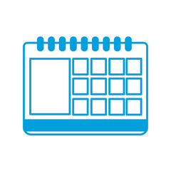 calendar icon over white background vector illustration