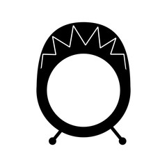 drum bass music top view icon vector illustration