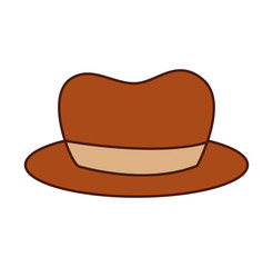 hat for men accessory old fashion vector illustration