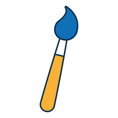 paint brush icon over white background vector illustration