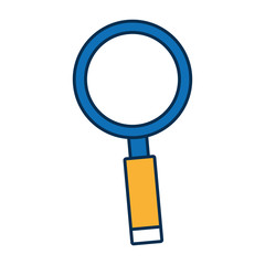 lupe icon over white background vector illustration