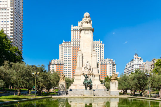 Plaza de España or Spain Square in central Madrid