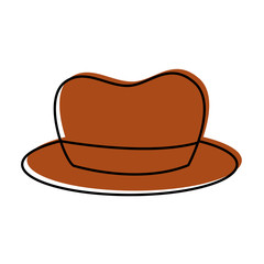 hat for men accessory old fashion vector illustration