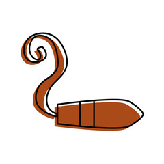 tobacco cigar burning smoke icon vector illustration