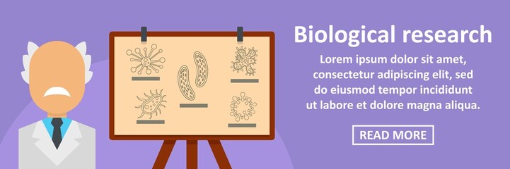 Biological research banner horizontal concept