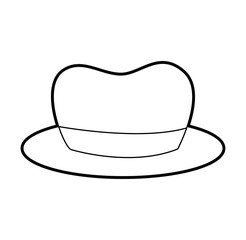 hat for men accessory old fashion vector illustration