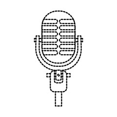 microphone sound music equipment icon vector illustration