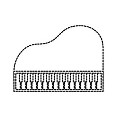 piano music instrument classic cartoon vector illustration