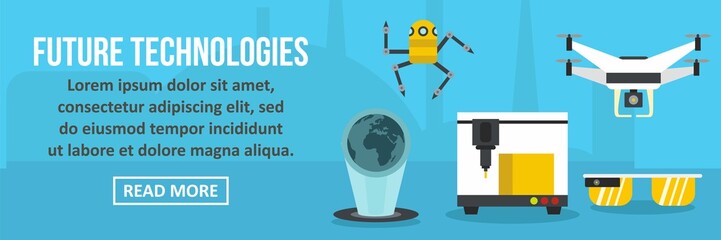 Future technologies banner horizontal concept