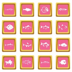 Fish icons pink