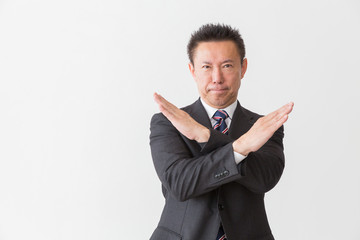 ミドル男性　ビジネス　拒否