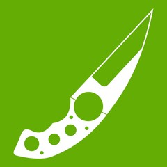 Small knife icon green