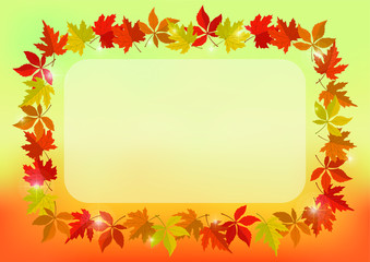 Naklejka na ściany i meble autumn leaves background 13